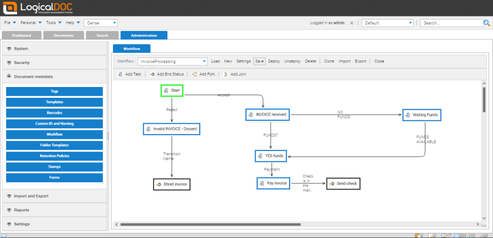 screenshot of LogicalDOC