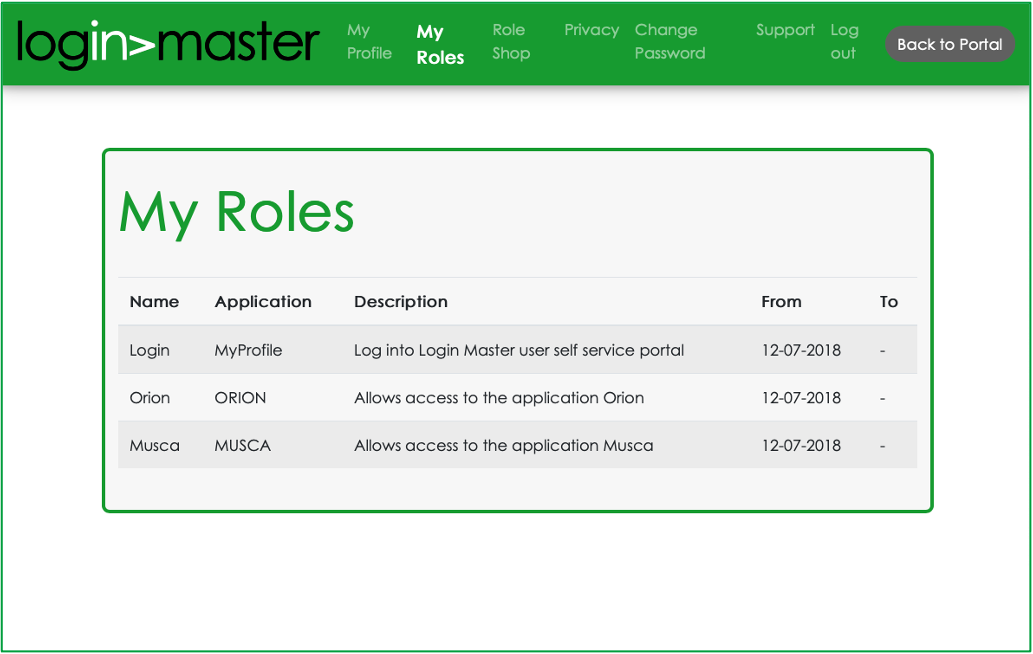 screenshot of Login-Master