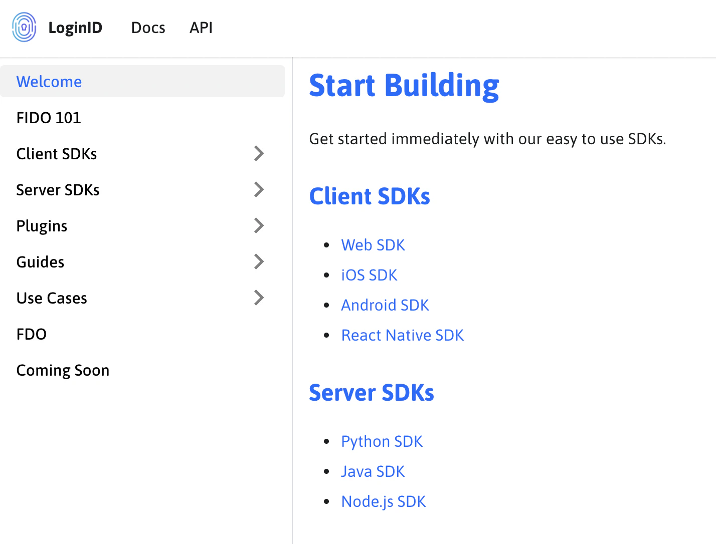 screenshot of LoginID