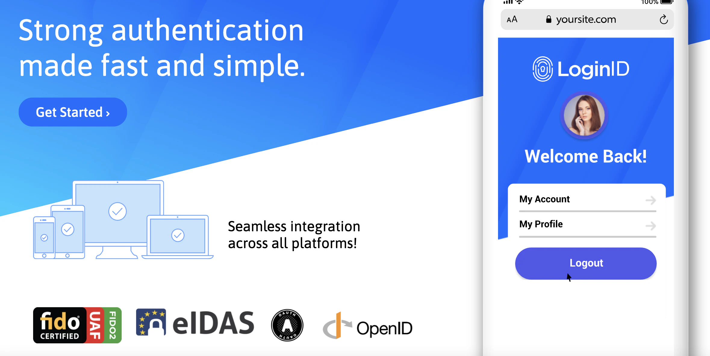 screenshot of LoginID