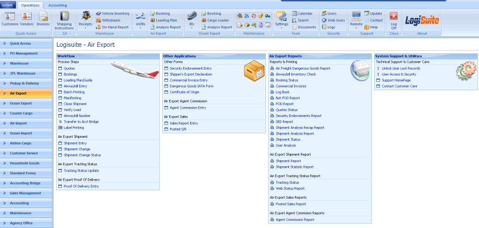 screenshot of Logisuite