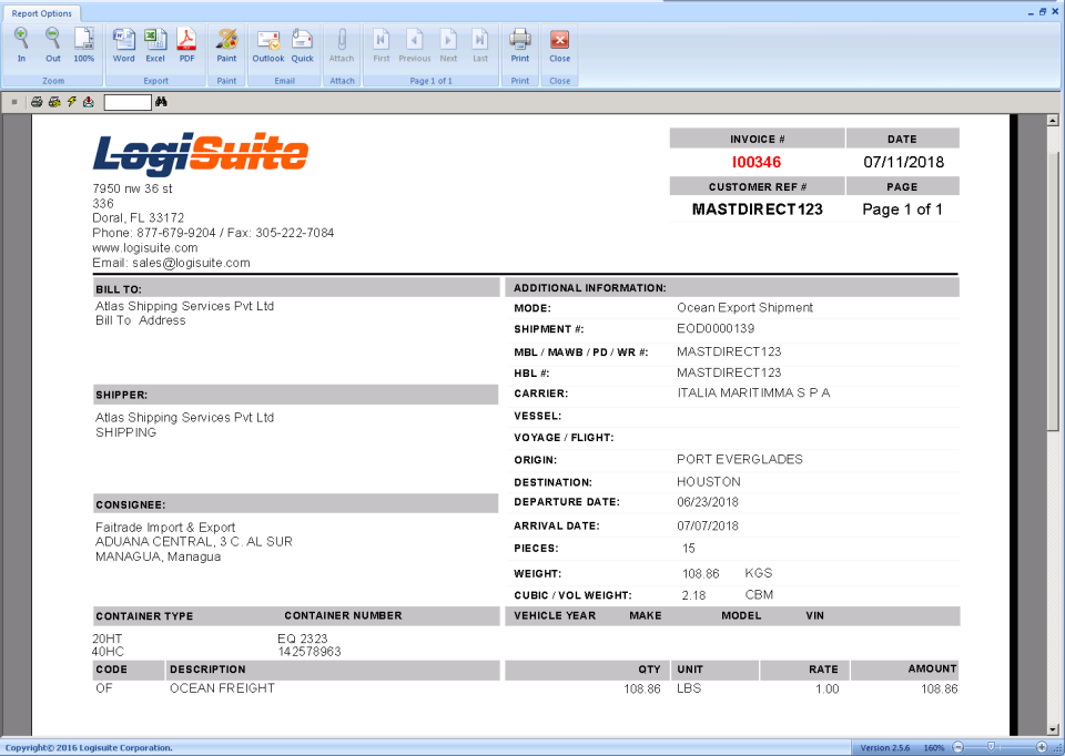 screenshot of Logisuite
