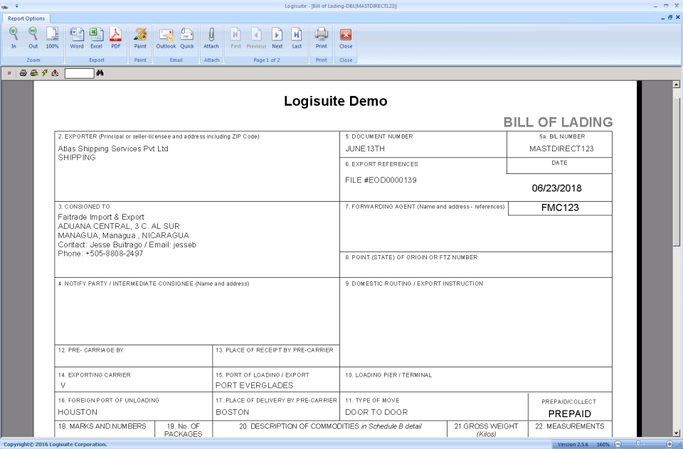 screenshot of Logisuite