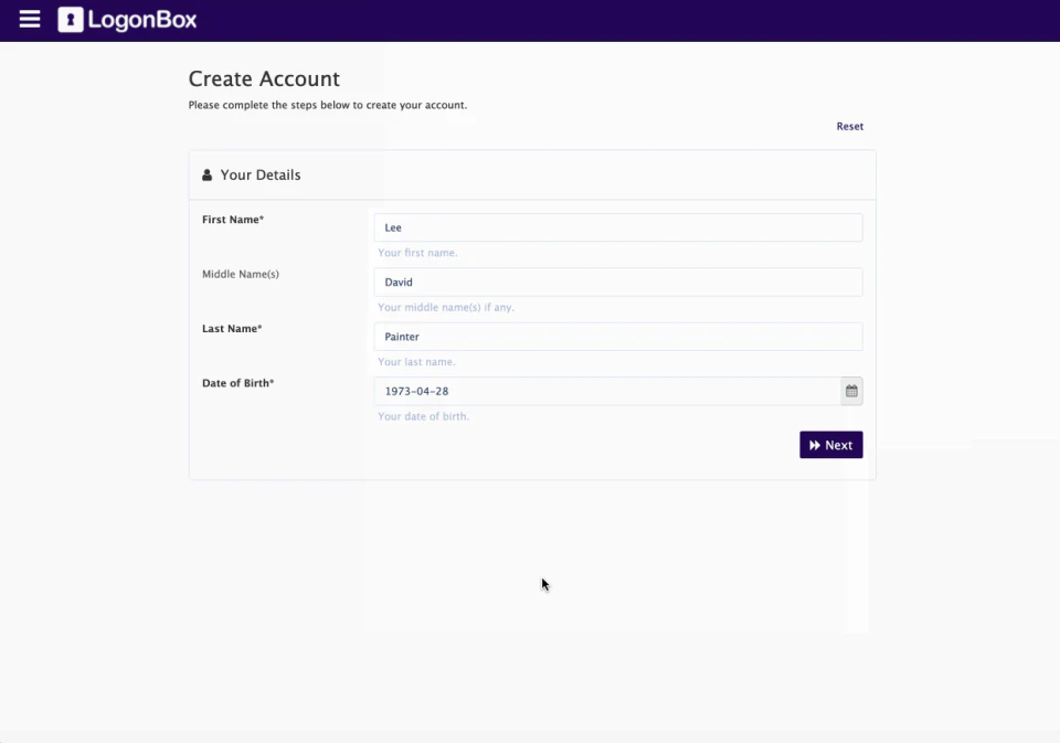 screenshot of LogonBox