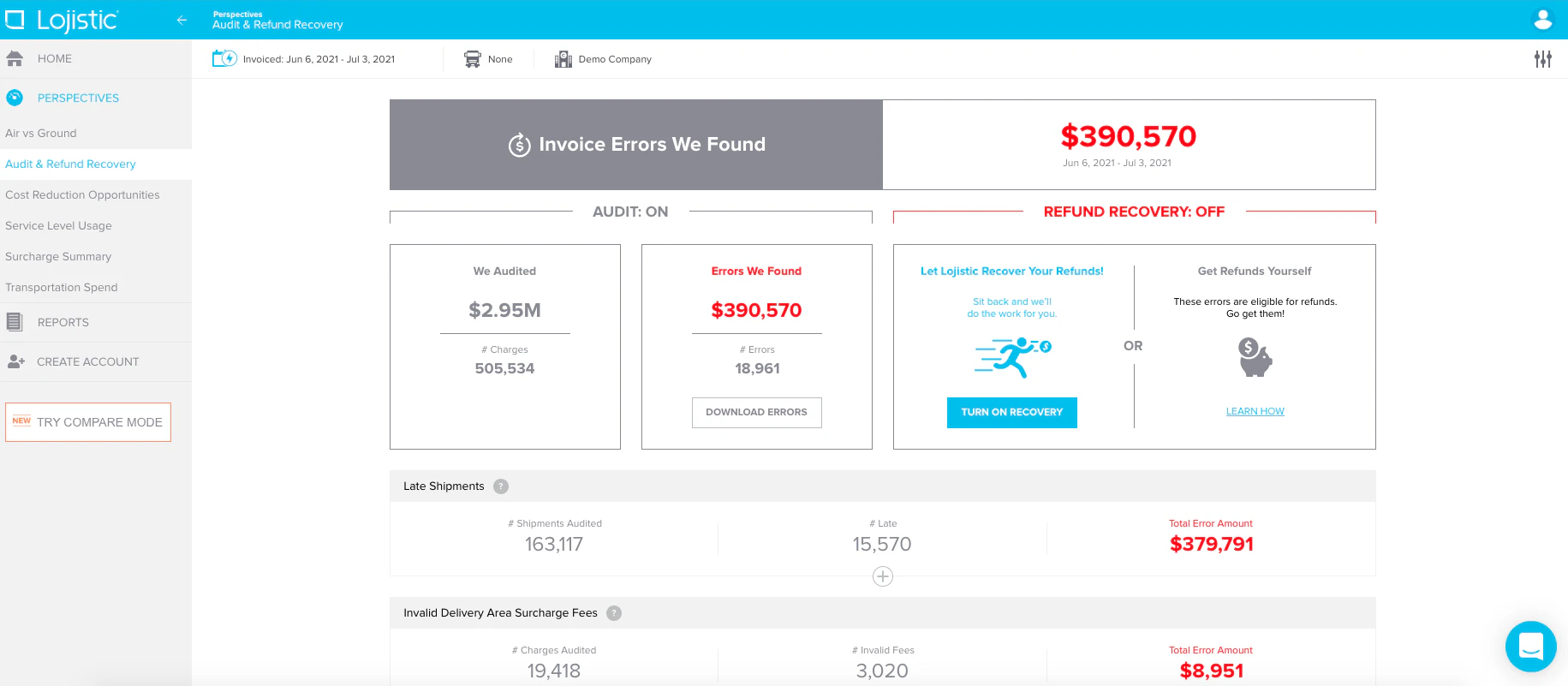 screenshot of Lojistic