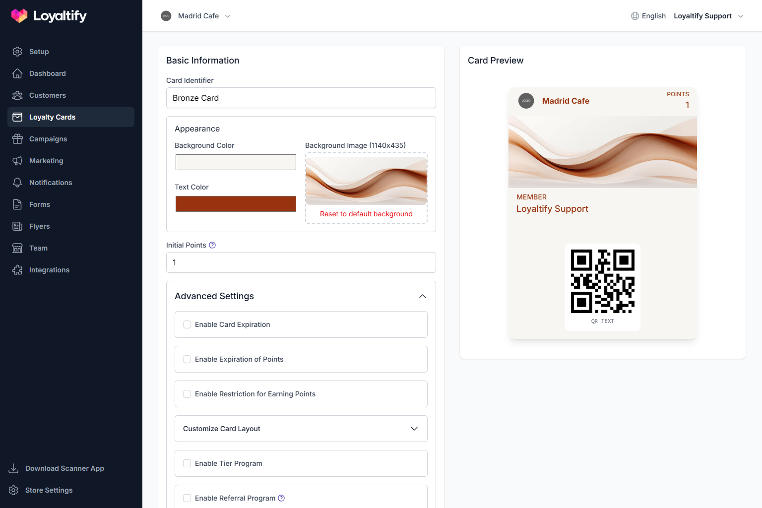 screenshot of Loyaltify