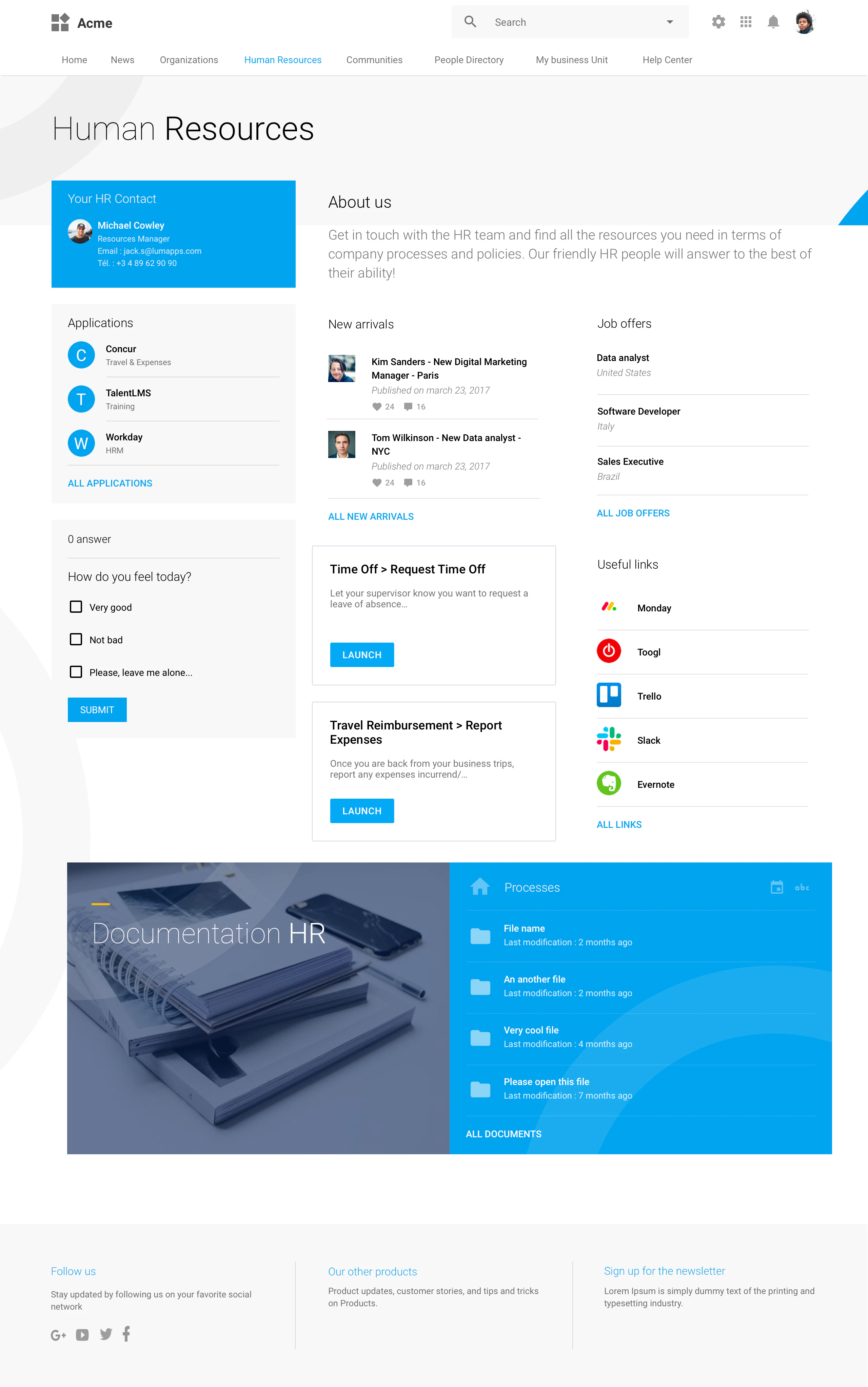 screenshot of LumApps