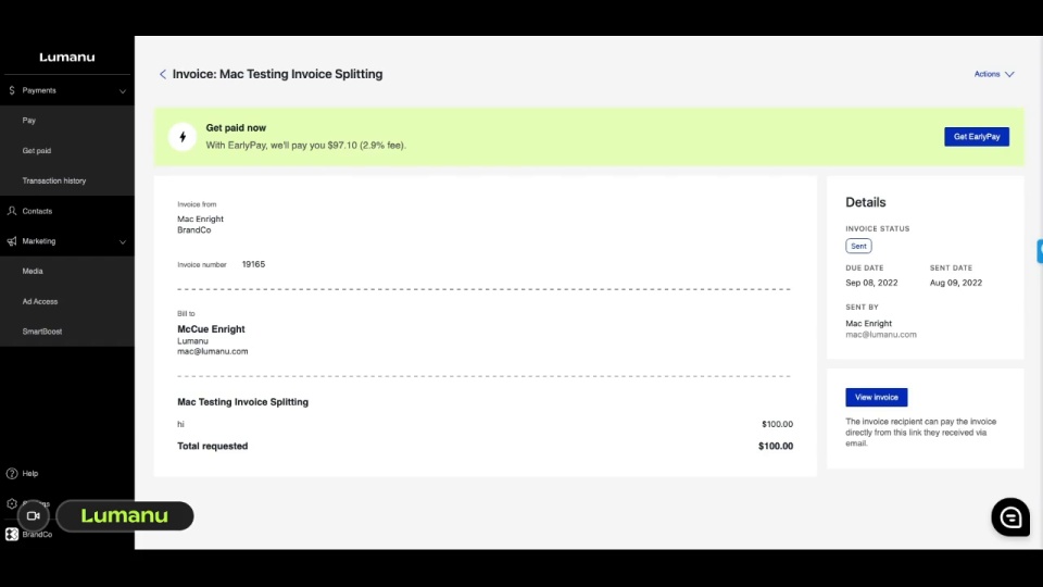 screenshot of Lumanu