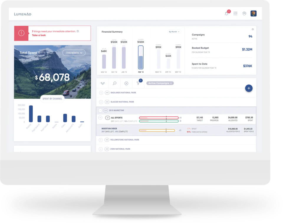 screenshot of LumenAd