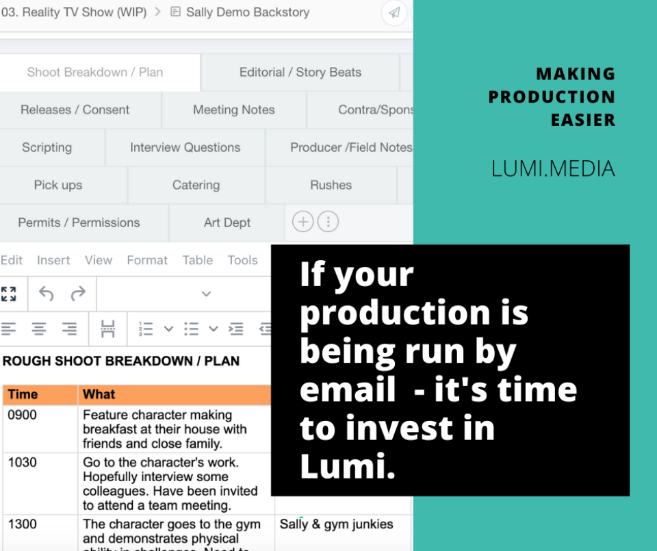 screenshot of Lumi