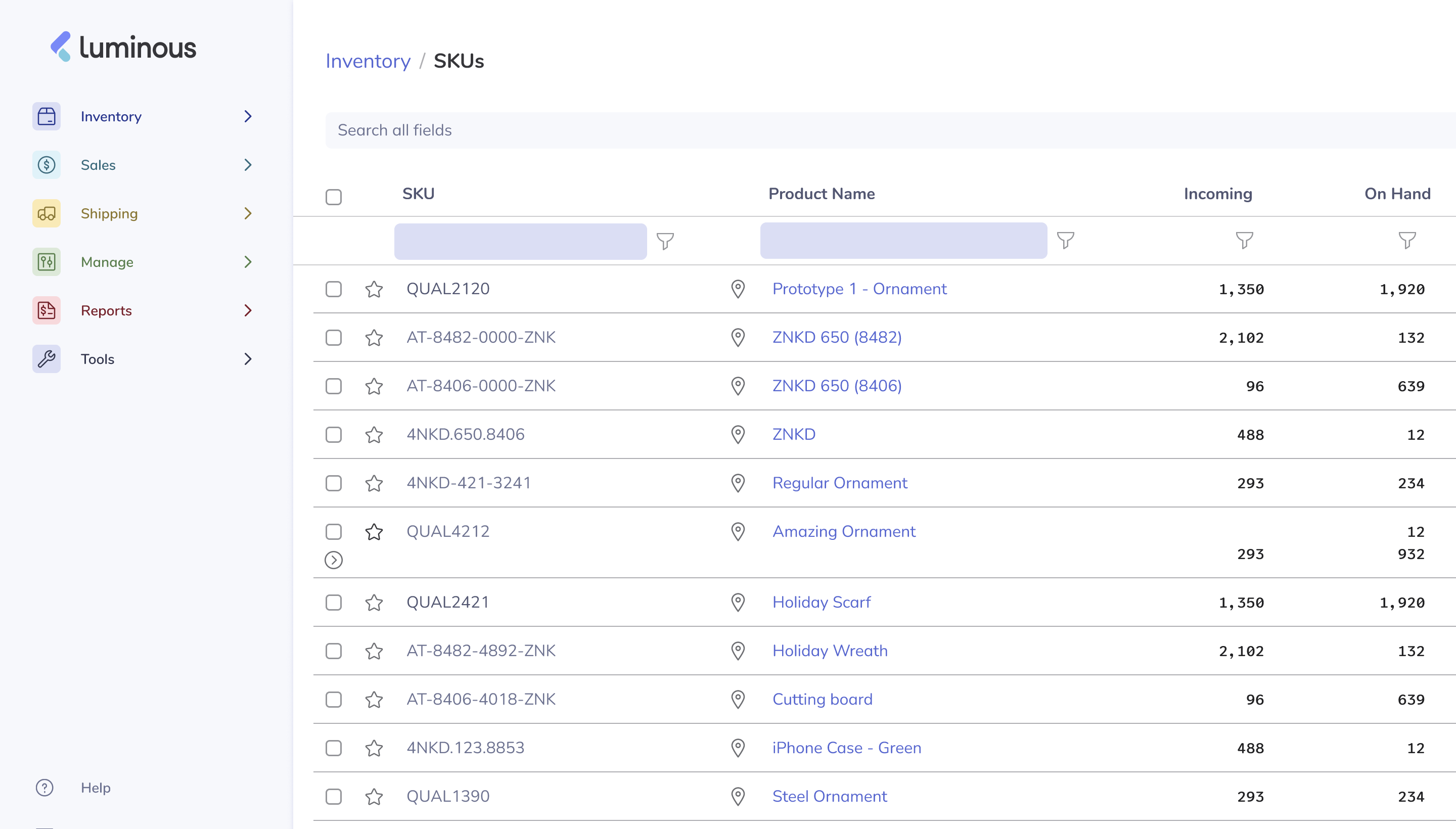 screenshot of Luminous