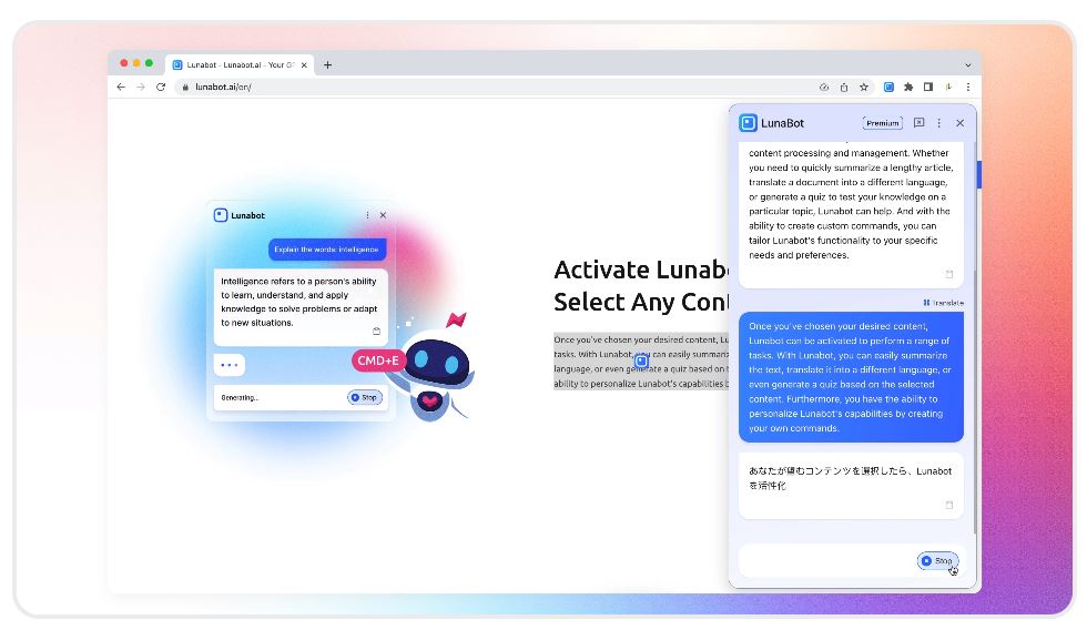 screenshot of Lunabot