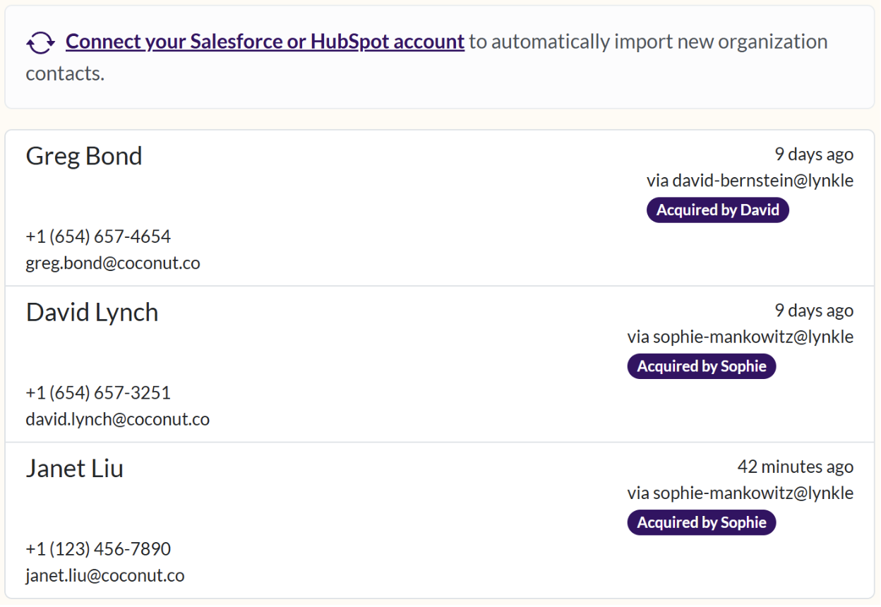 screenshot of Lynkle
