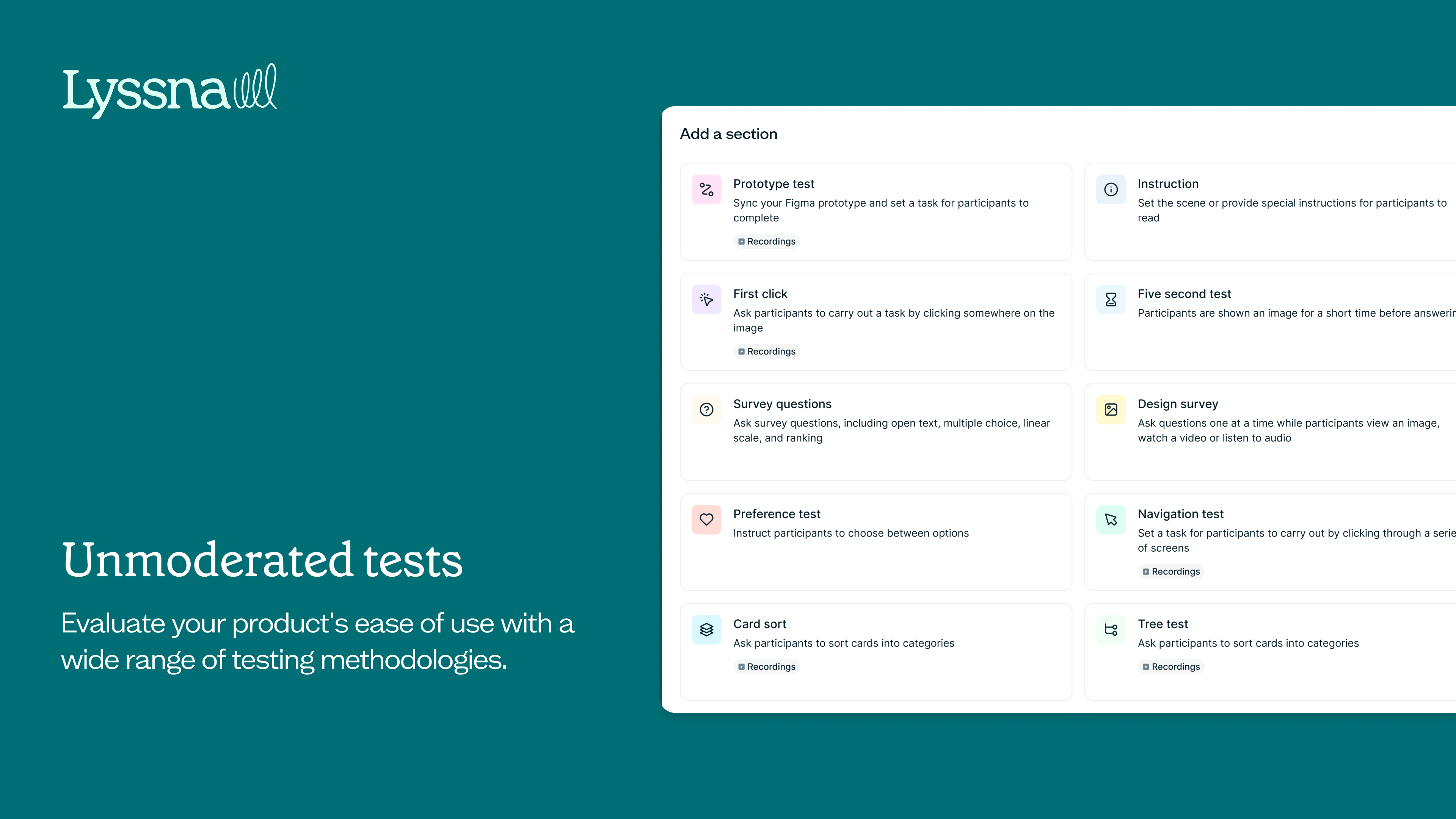 screenshot of Lyssna