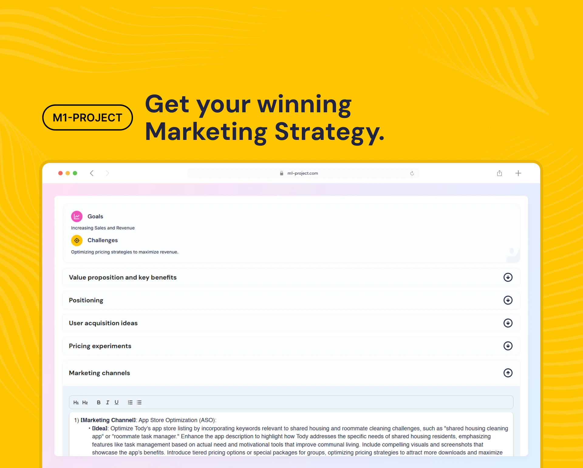 screenshot of M1-project