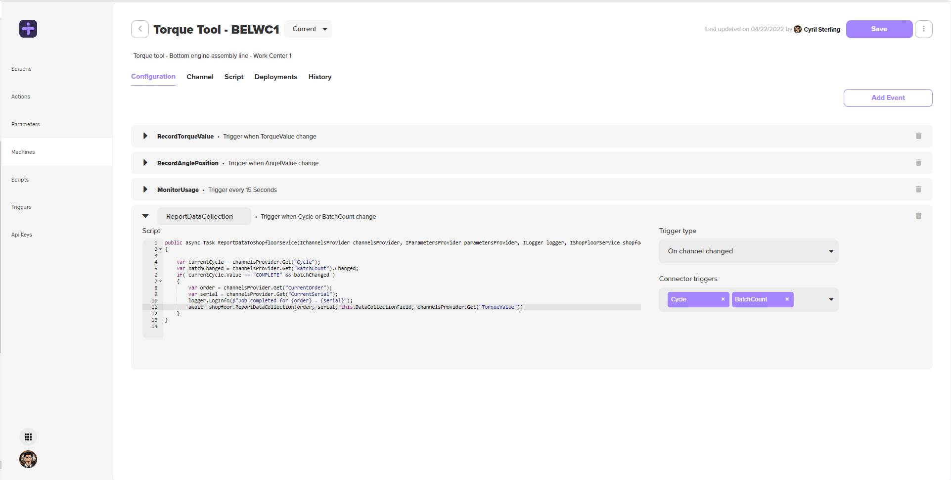 screenshot of MANUFACTURO