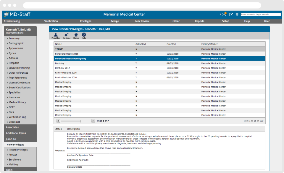 screenshot of MD-Staff