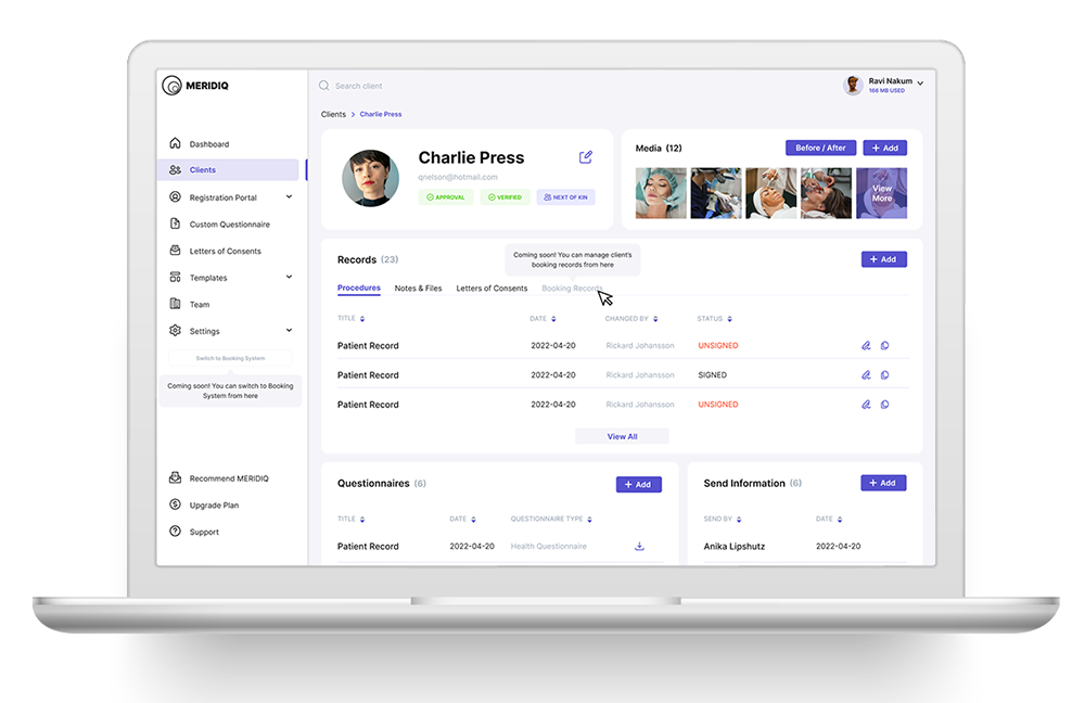 screenshot of MERIDIQ