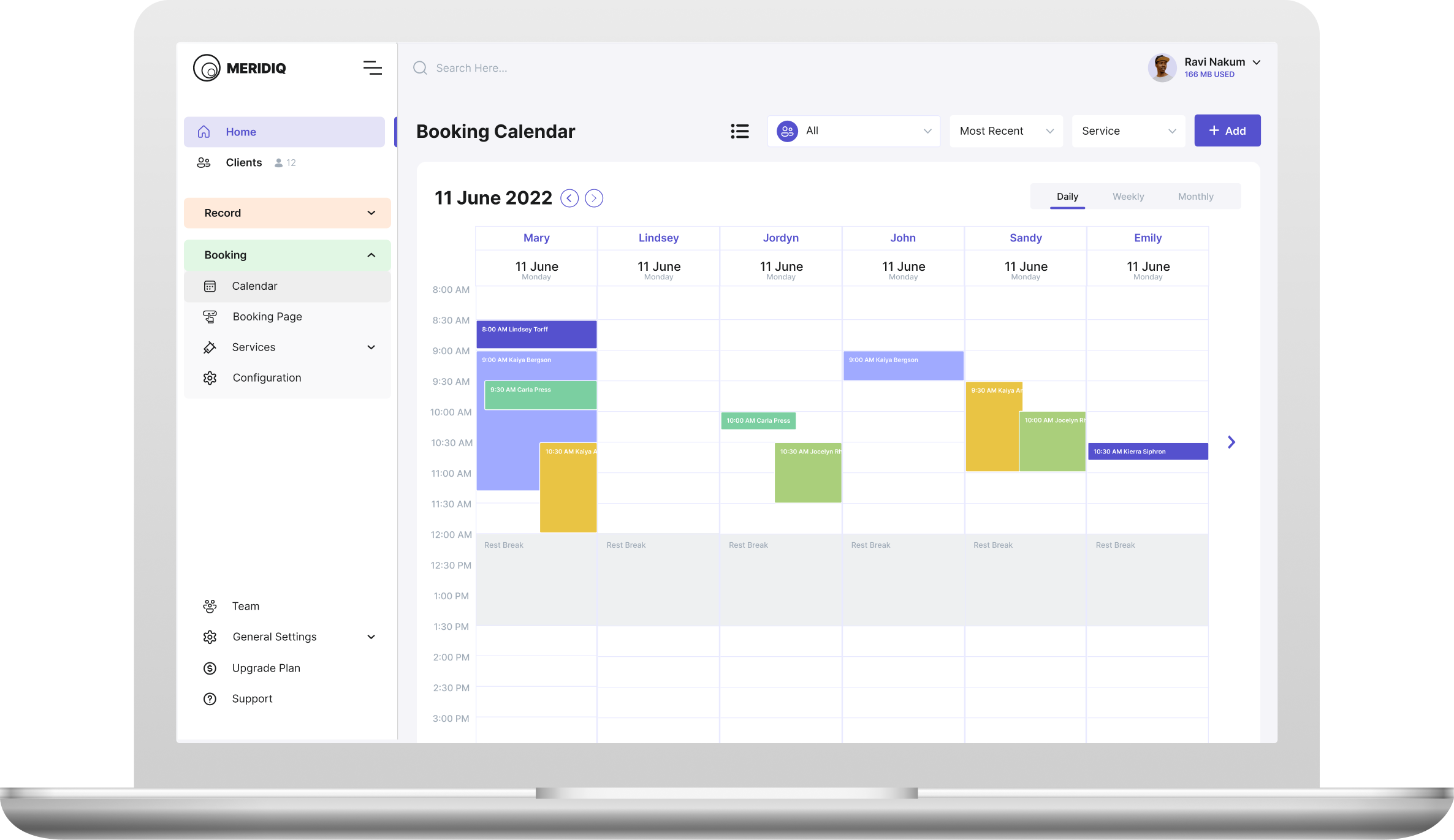 screenshot of MERIDIQ
