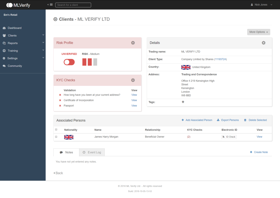 screenshot of MLVerify