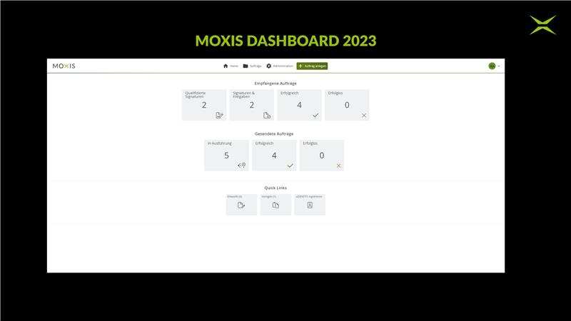 screenshot of MOXIS