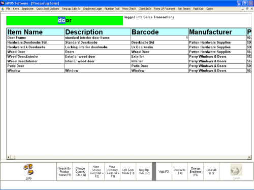 screenshot of MPOS