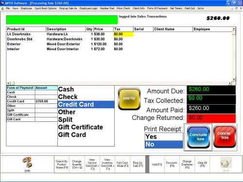 screenshot of MPOS