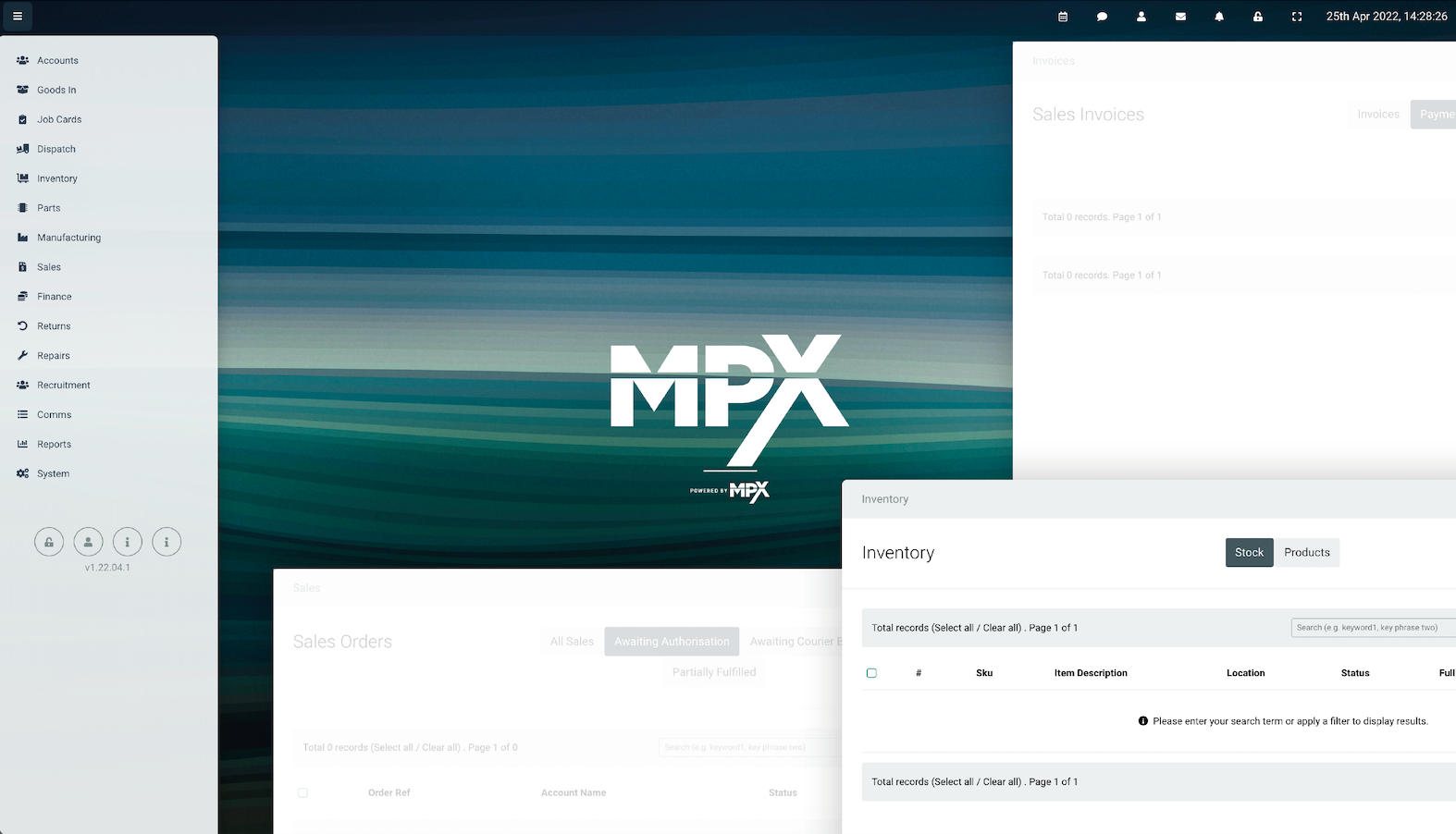 screenshot of MPX