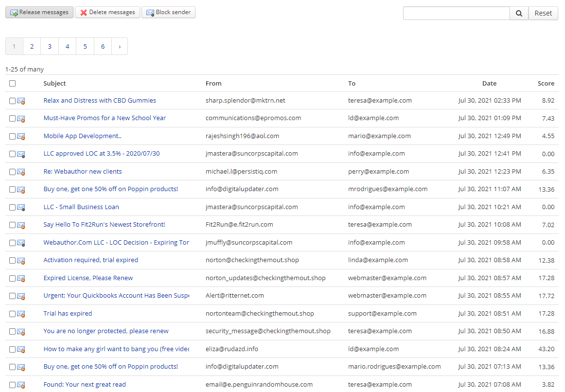 screenshot of MXGuardian