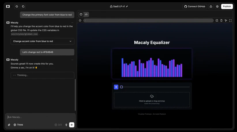 screenshot of Macaly