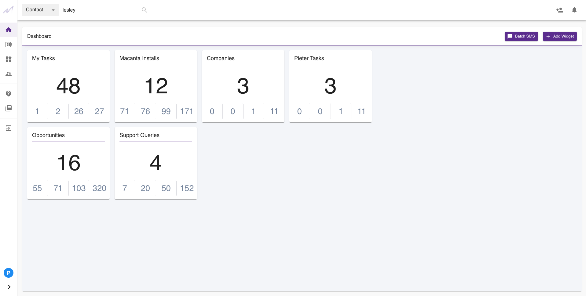 screenshot of Macanta