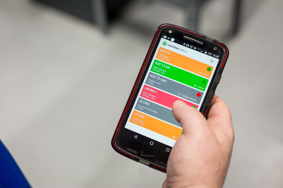screenshot of MachineMetrics