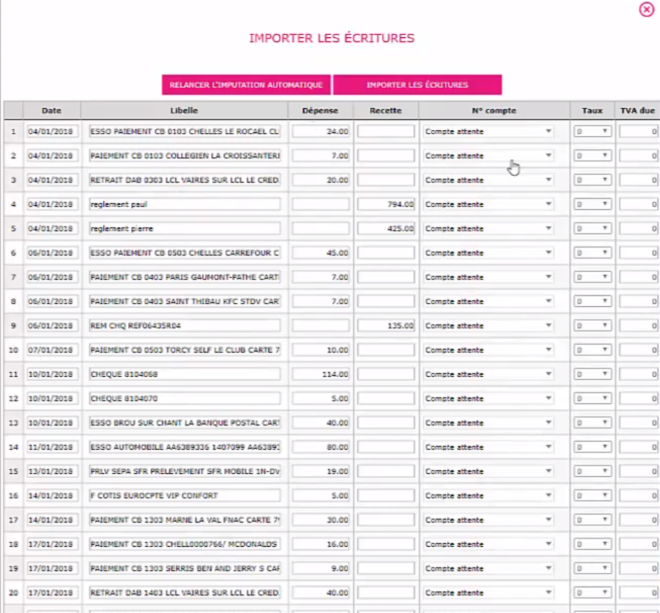 screenshot of Macompta.fr