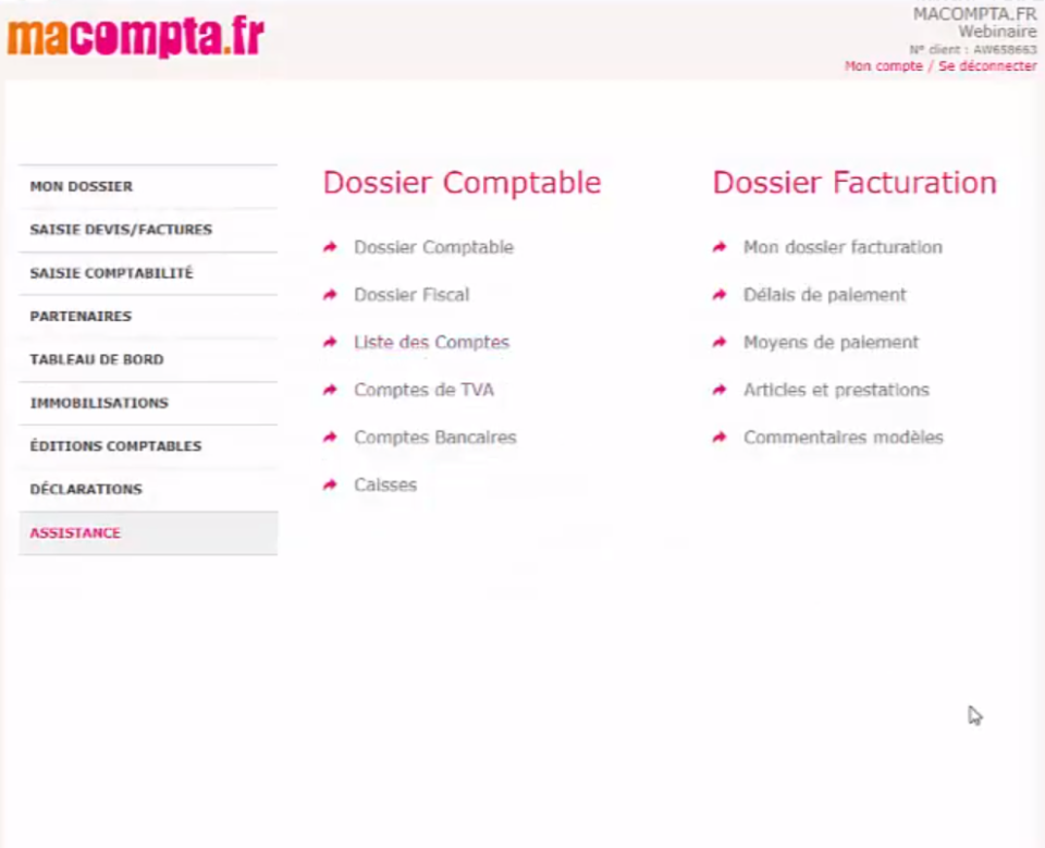 screenshot of Macompta.fr