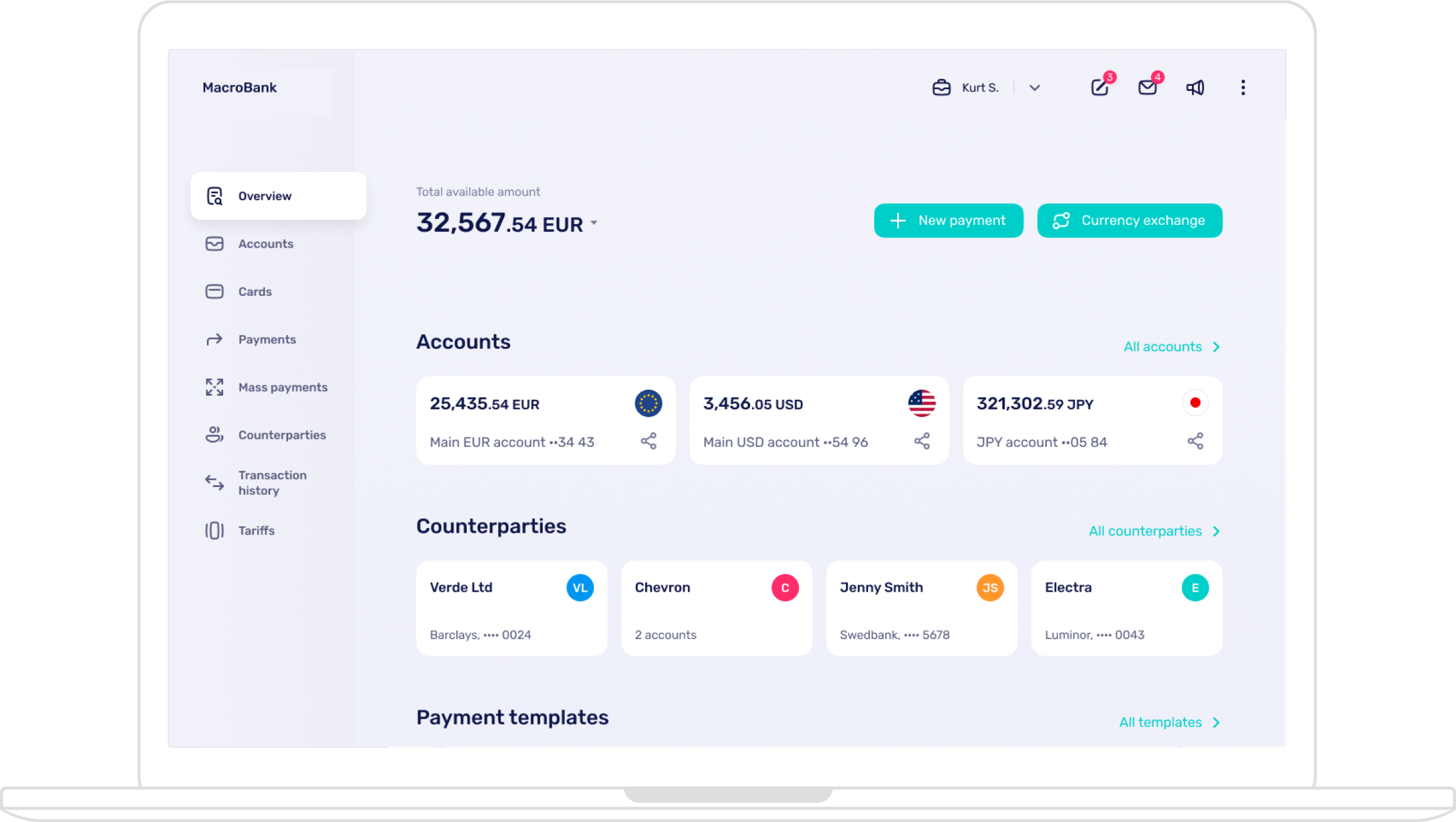 screenshot of Macrobank