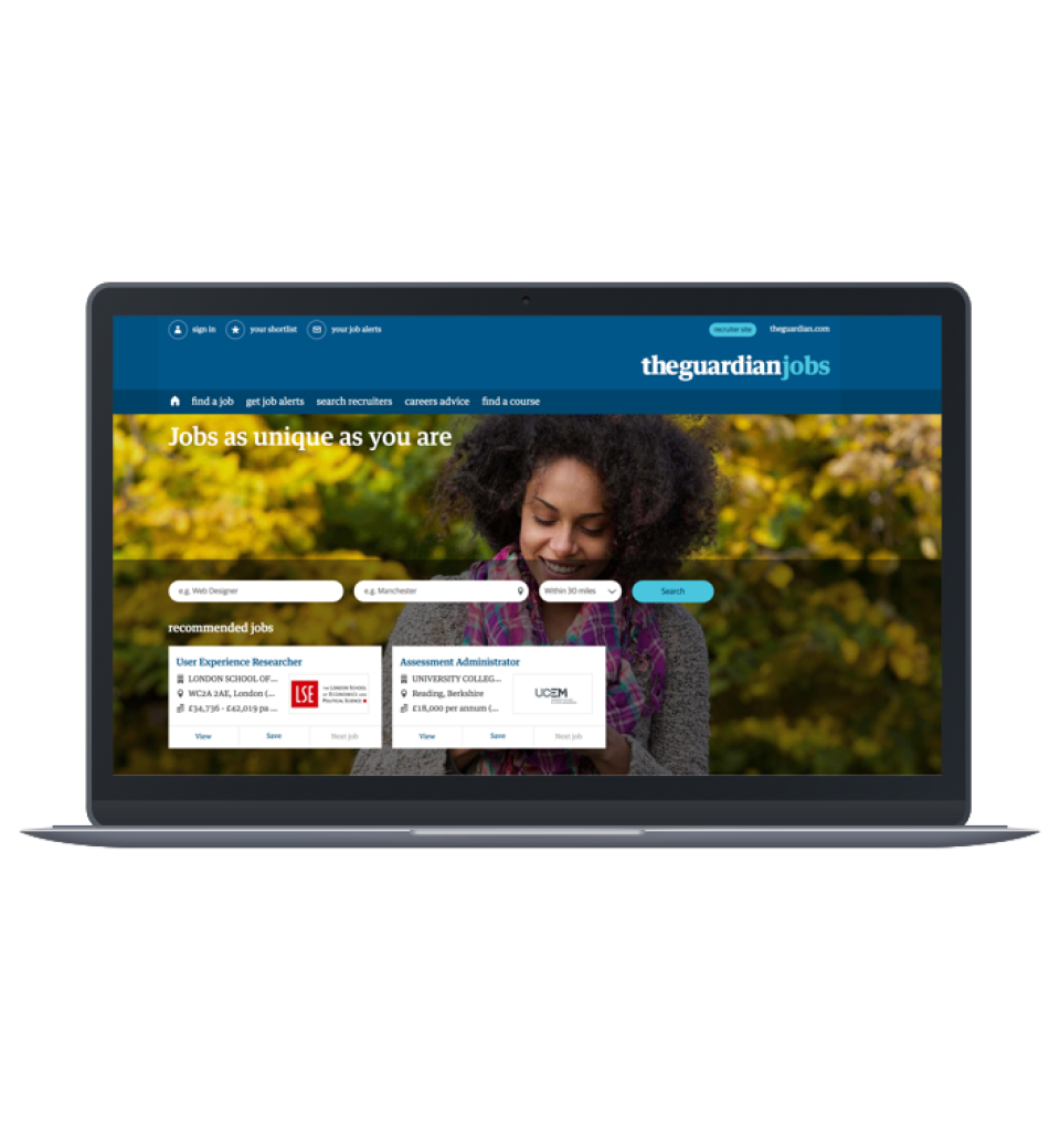 screenshot of Madgex