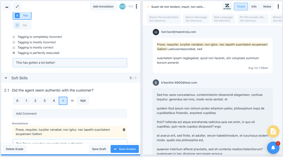 screenshot of MaestroQA