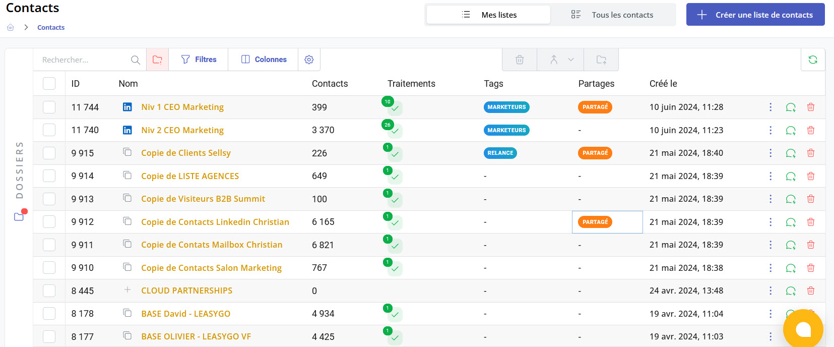 screenshot of Magileads
