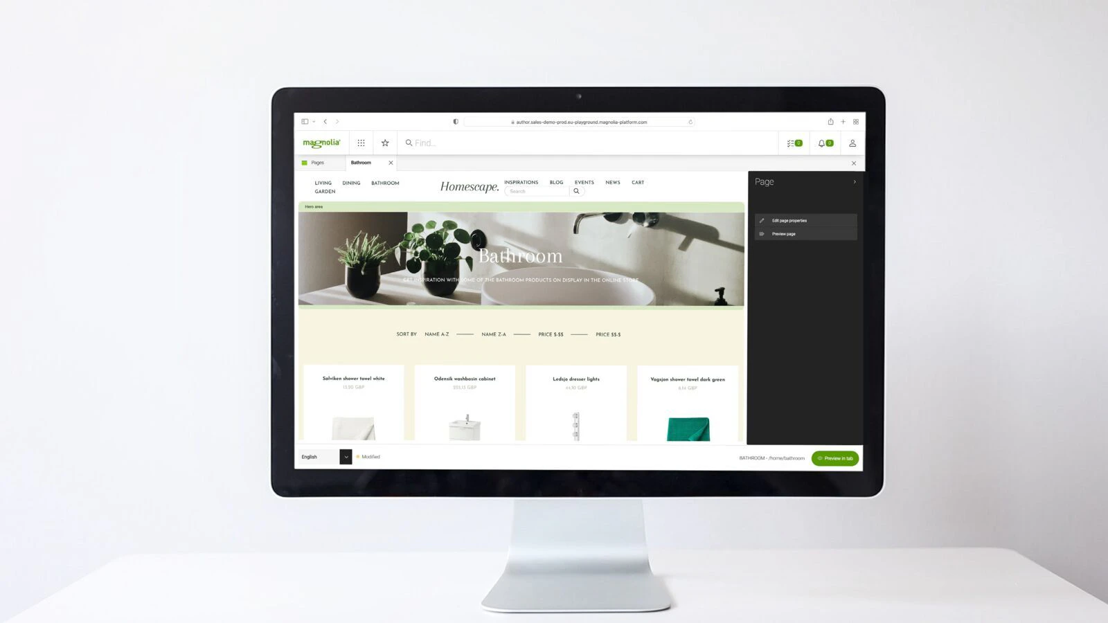 screenshot of Magnolia