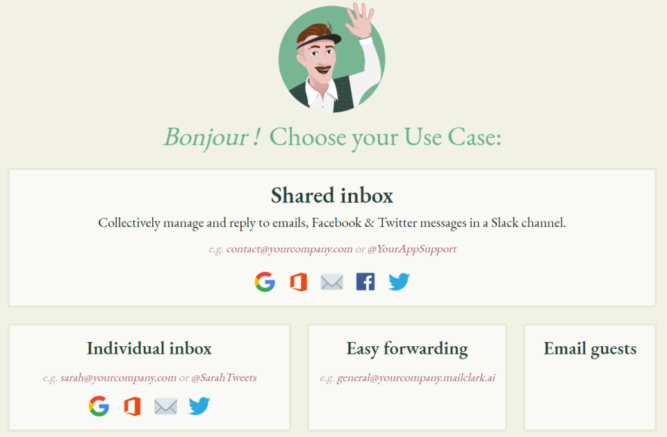 screenshot of MailClark