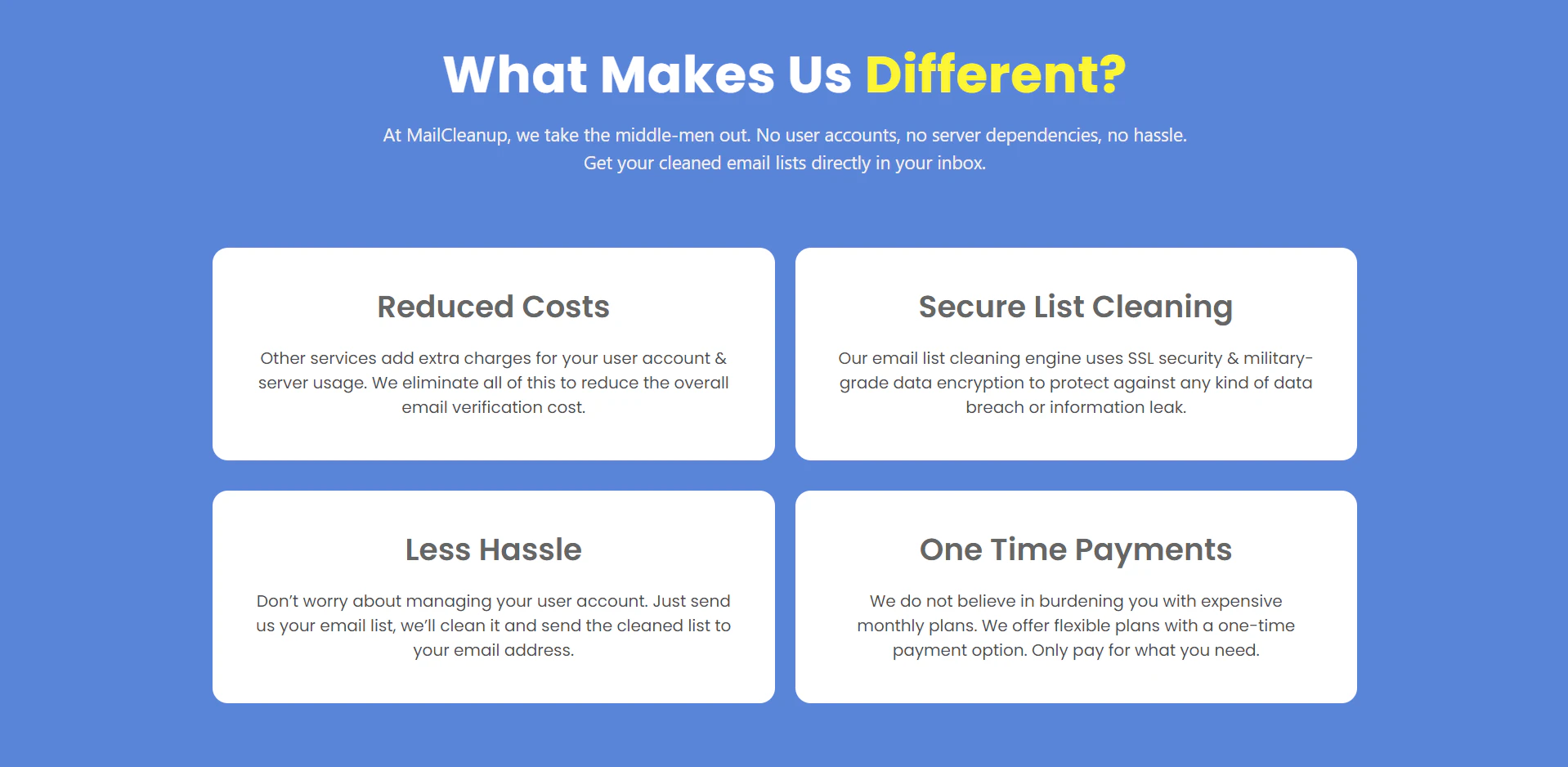 screenshot of MailCleanup