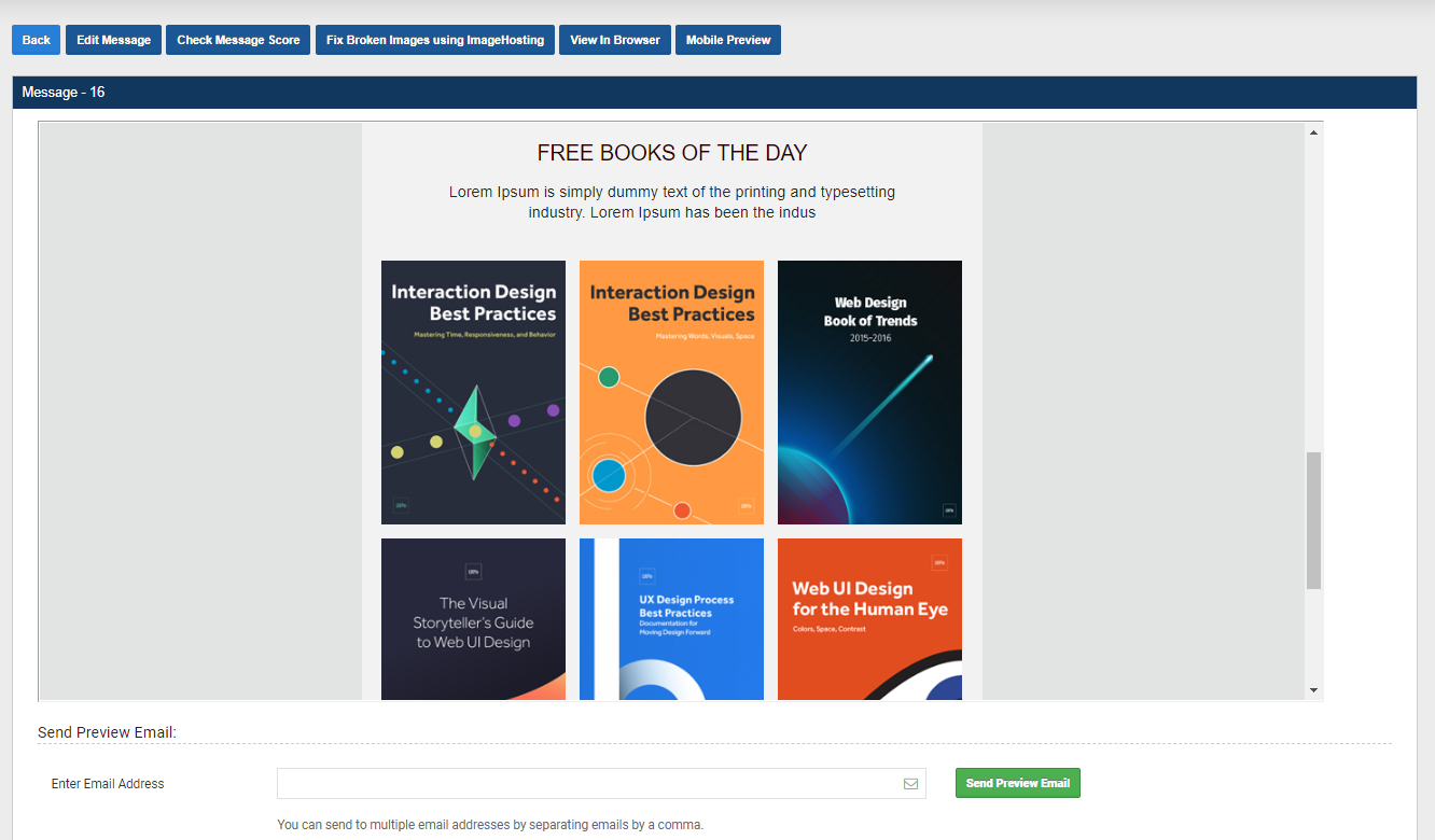 screenshot of MailClickConvert