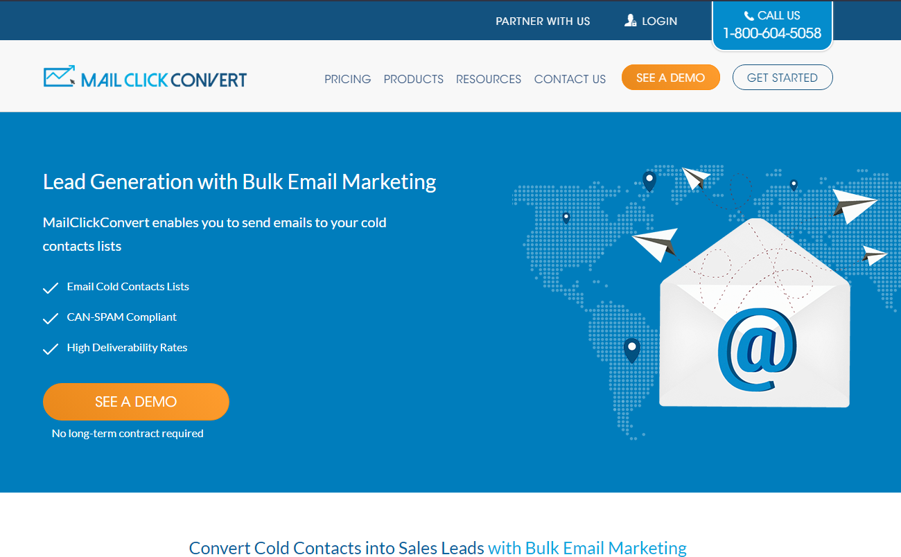 screenshot of MailClickConvert