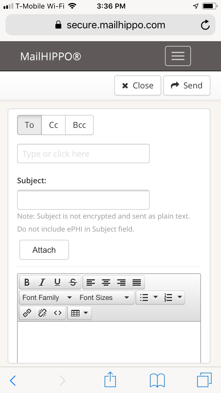 screenshot of MailHippo