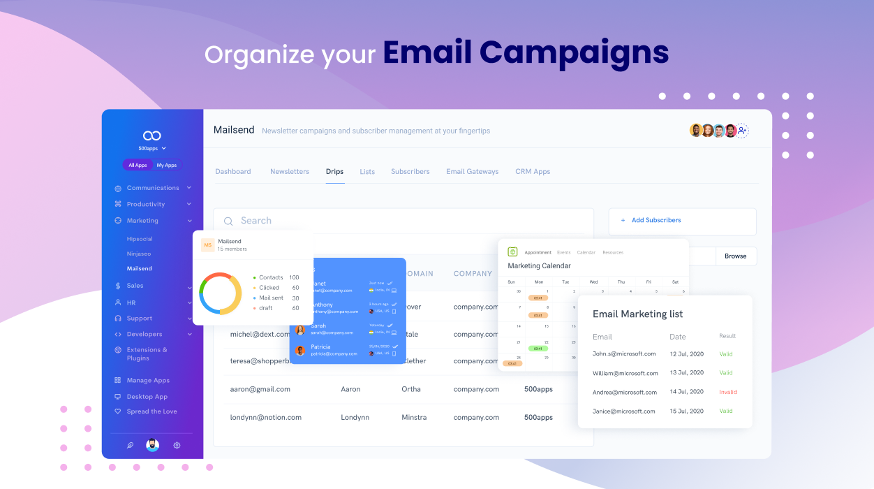 screenshot of MailSend