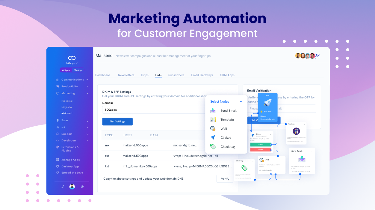 screenshot of MailSend