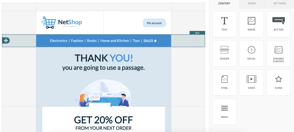 screenshot of MailUp