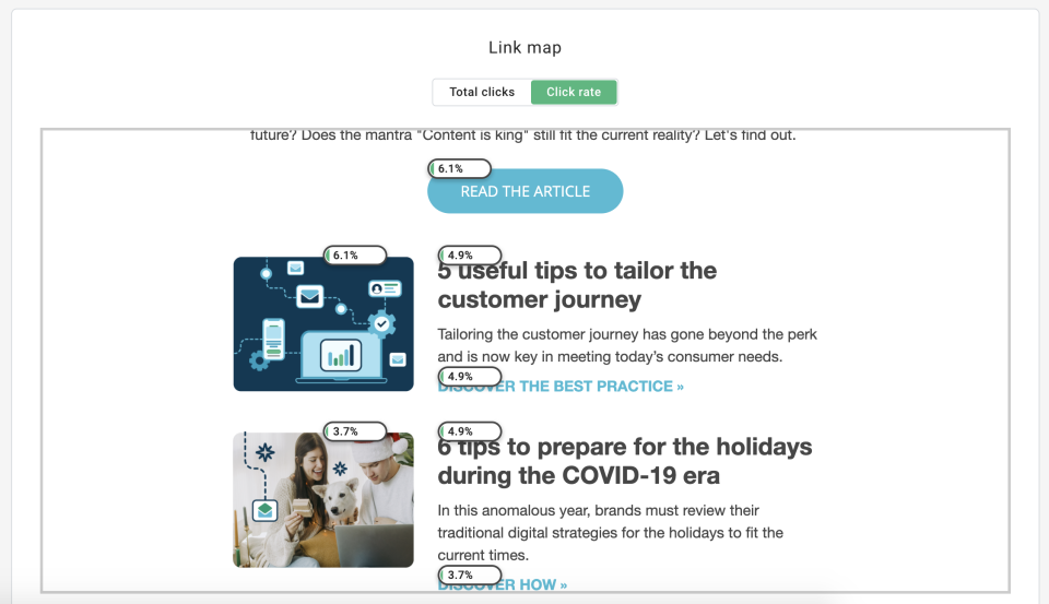 screenshot of MailUp