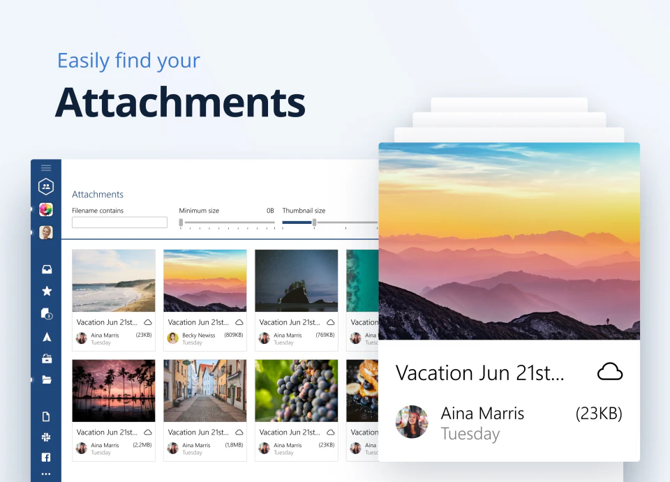 screenshot of Mailbird