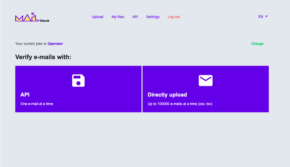 screenshot of Mailcheck